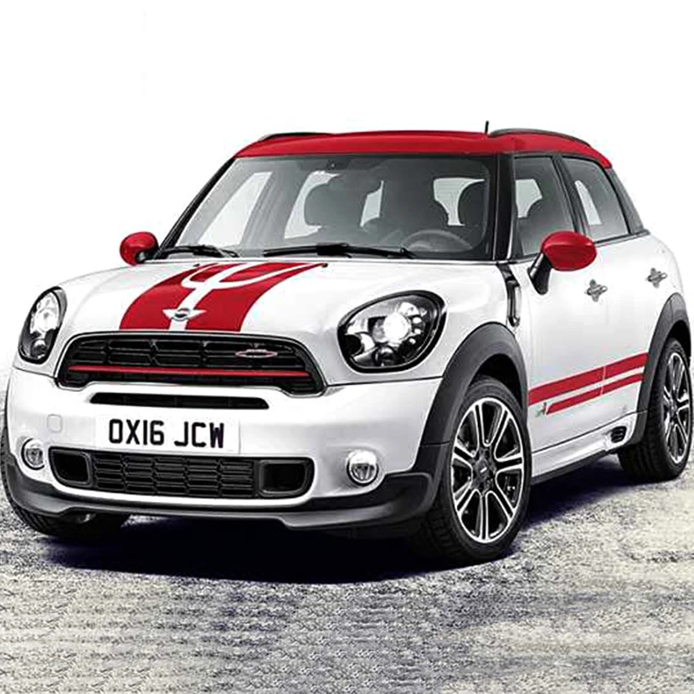 Автомобильный капот кузов двигателя боковая юбка полосы наклейки для Mini Cooper S JCW