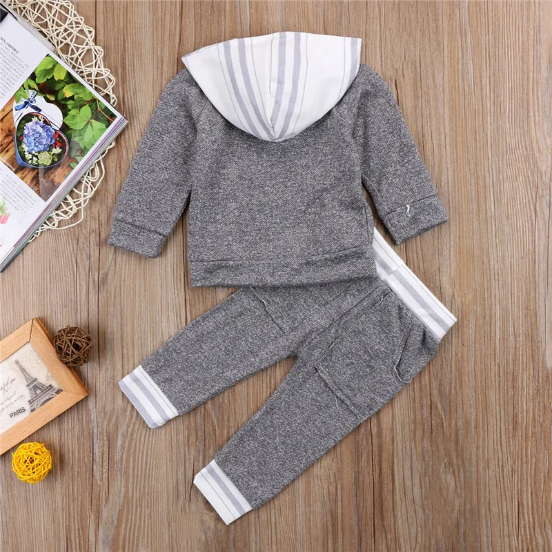 PUDCOCO/Повседневная серая куртка с капюшоном для новорожденных мальчиков и девочек