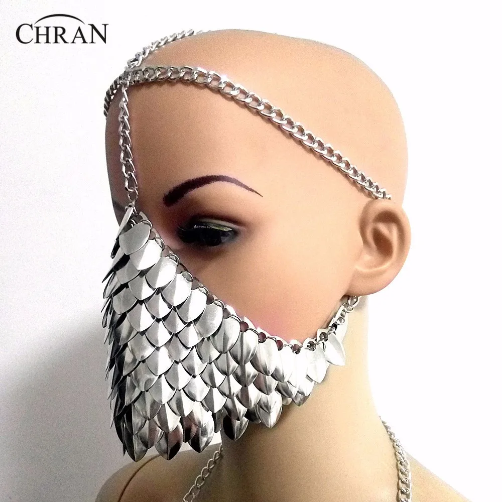 Chran, сексуальный бюстгальтер-цепочка, роскошная мода, для женщин, панк, многослойная металлическая цепочка на голову, ювелирное изделие, повязка на голову, набор для тела, ювелирные изделия CRBJ807