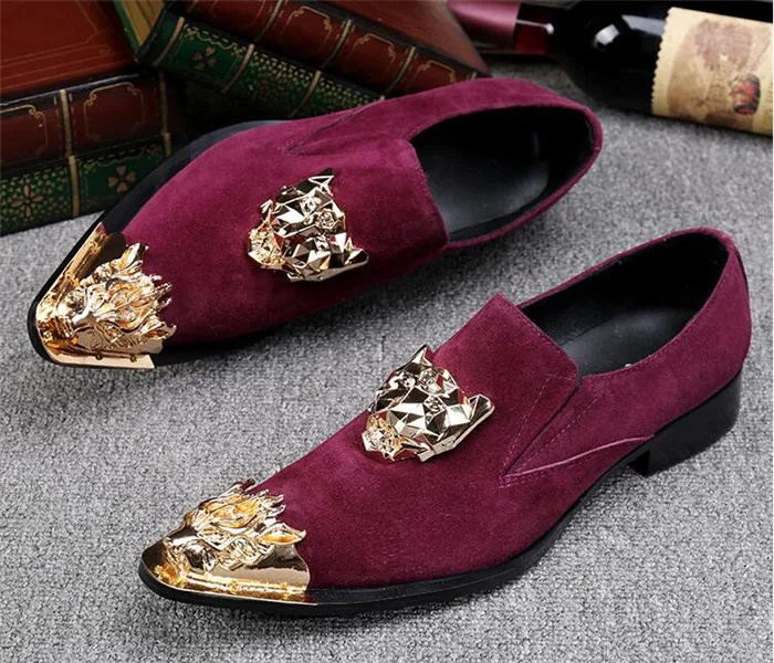 Мужская обувь бордового цвета с острым носком Индивидуальная из кожи без