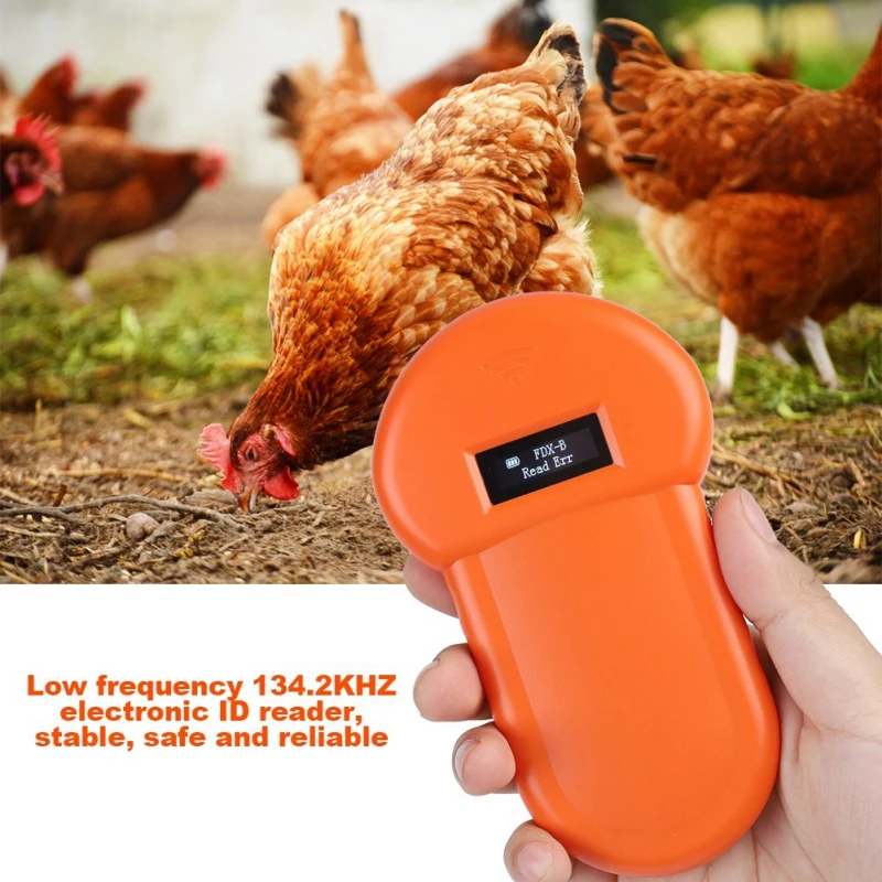 Портативный RFID-считыватель чипов для домашних животных 134 2 кГц ISO11784/11785 |