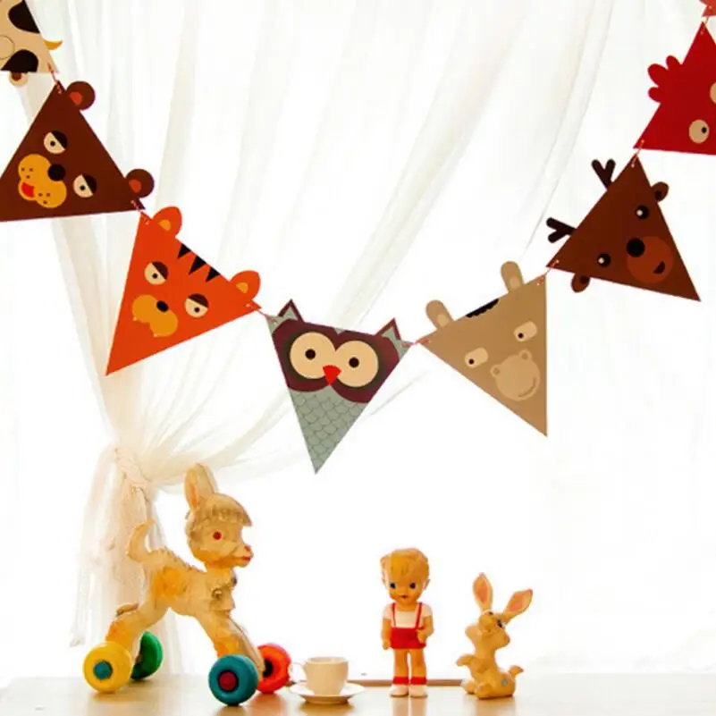 

Баннер с мультяшными животными для детской комнаты