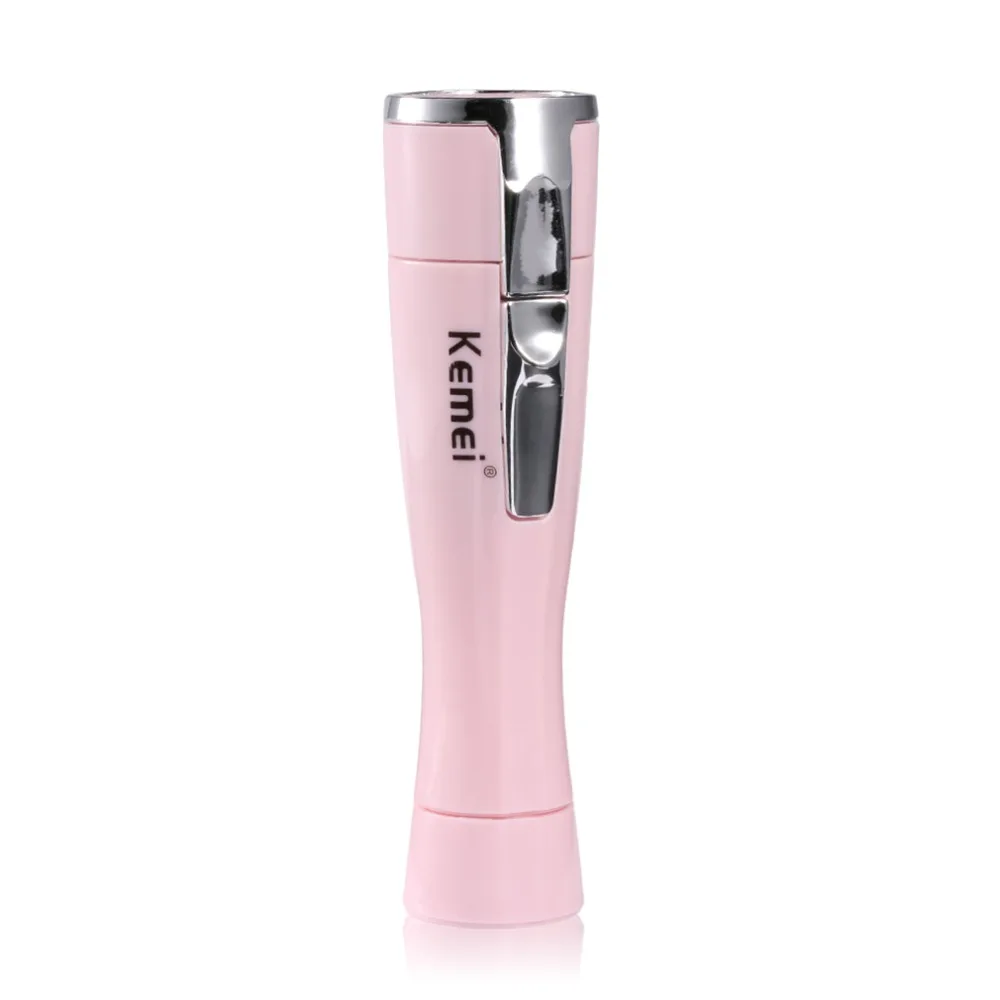 pink one Kemei миниатюрный женский эпилятор, нож для бритья, для женщин, для удаления волос, портативный, для депиляции, Женская бритва, бритва, для путешествий, KM-1012, DF - Цвет: pink one