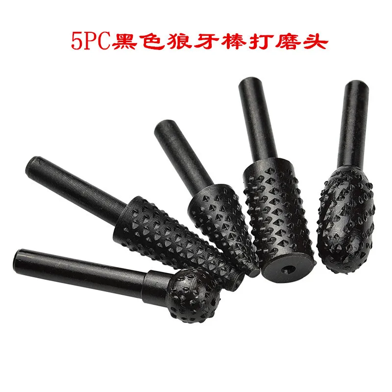 

high quality 5pcs Wood carving knife teeth stick woodworking file artifact set rotary grinding head