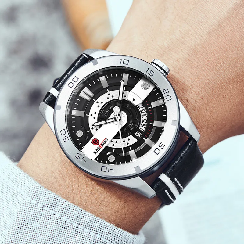Спортивные мужские часы водонепроницаемые кварцевые с автоматической датой