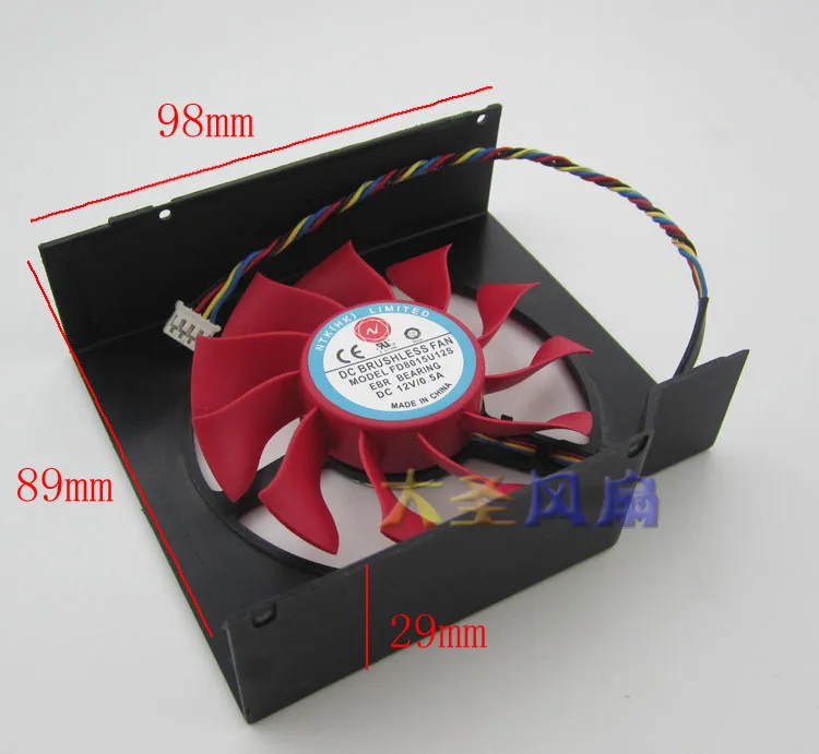 Оригинальный вентилятор видеокарты FD8015U12S FIRSTD 12 В 0 50 а 4 линии|card fan|graphics card fangraphic fan
