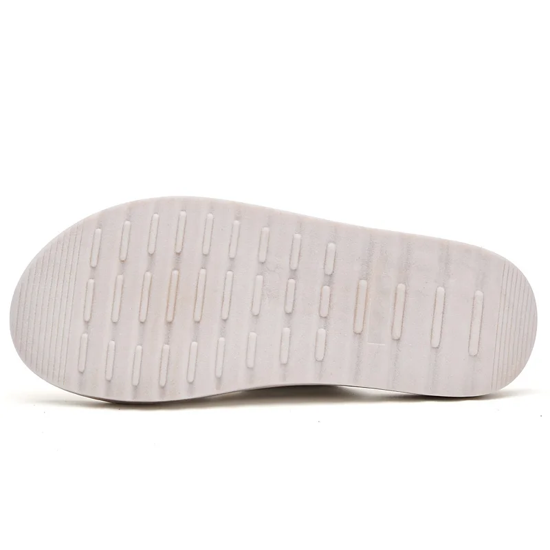 

WDZKN New Split Leather Summer Women Slippers Sandals Open Toe Flat Slippers Comfortable Outside Women Slides Buckle Flip Flops