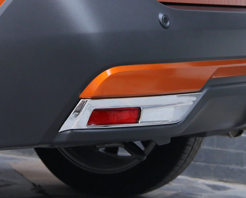 

For Nissan Kicks 2016 2017 2018 ABS Chromed Rear Tail Fog Light Lamp Cover Trim Bezel Garnish Trim 2PCS Car Styling