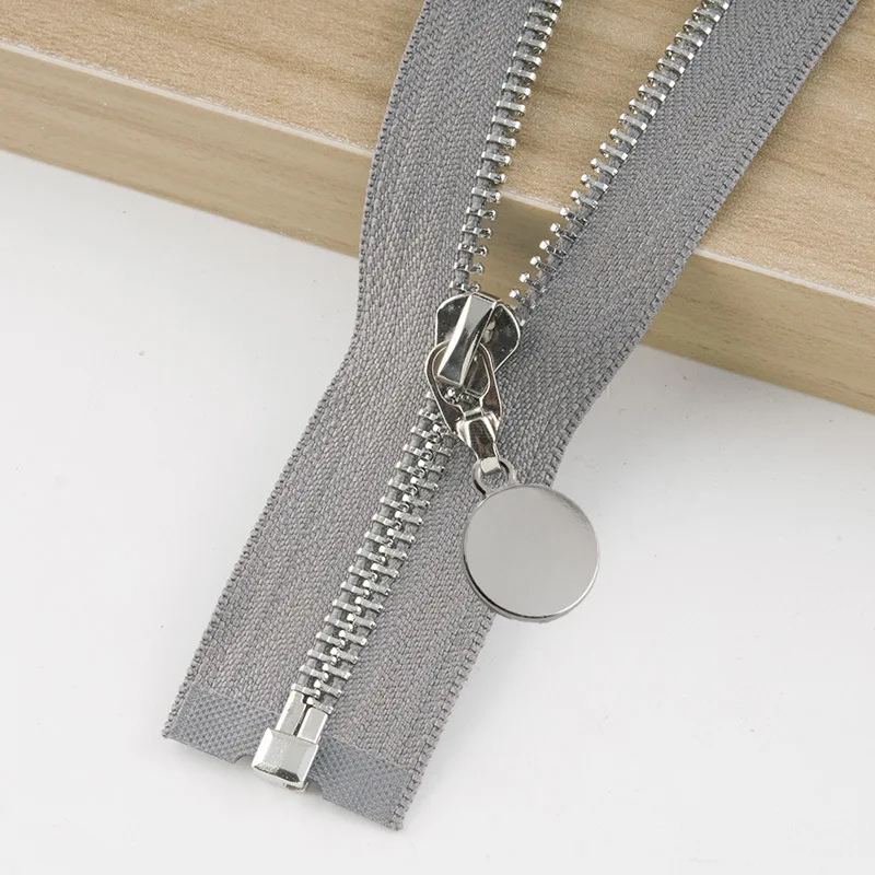 greysilver 5#1 шт. автоматический замок 85 см открывающиеся Металлические молнии 5# пуховик пальто юбка молния для шитья молния ремонтные комплекты DIY аксессуары для одежды - Цвет: greysilver