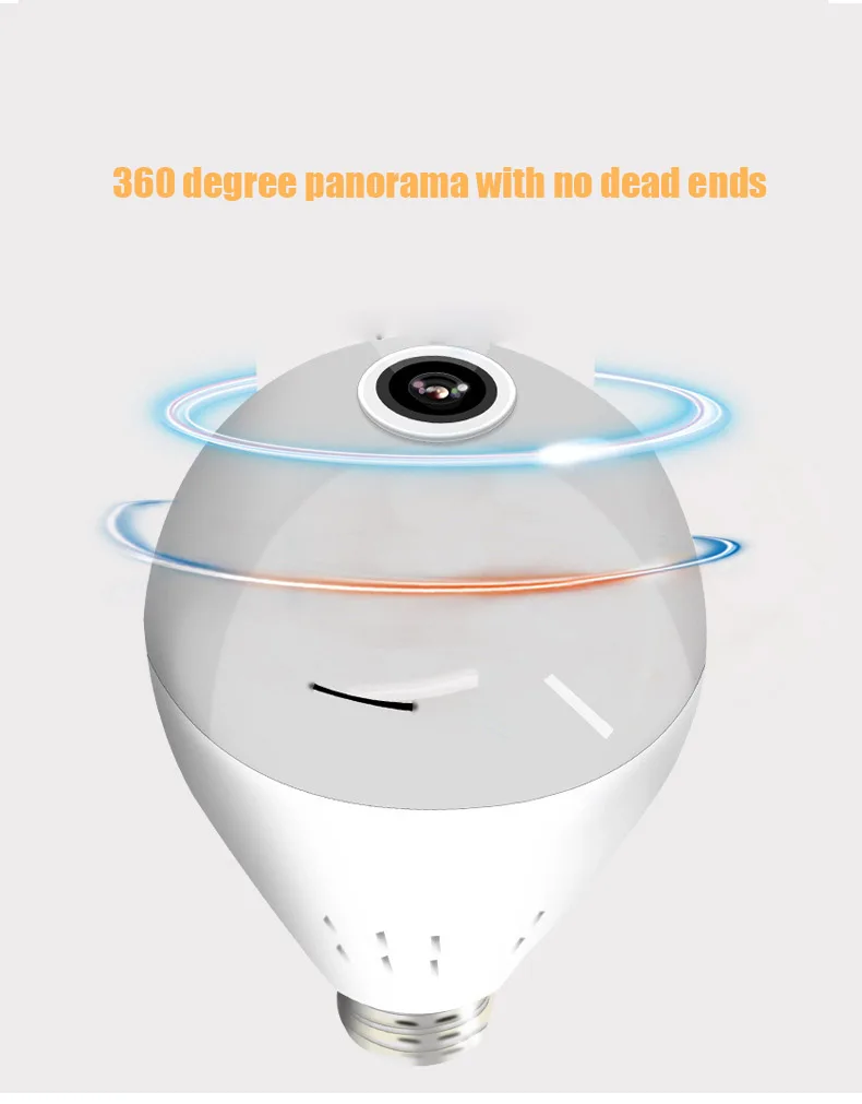 2019New 360 градусов панорамная камера 1080P HD веб встроенный WIFI Поддержка tf карты
