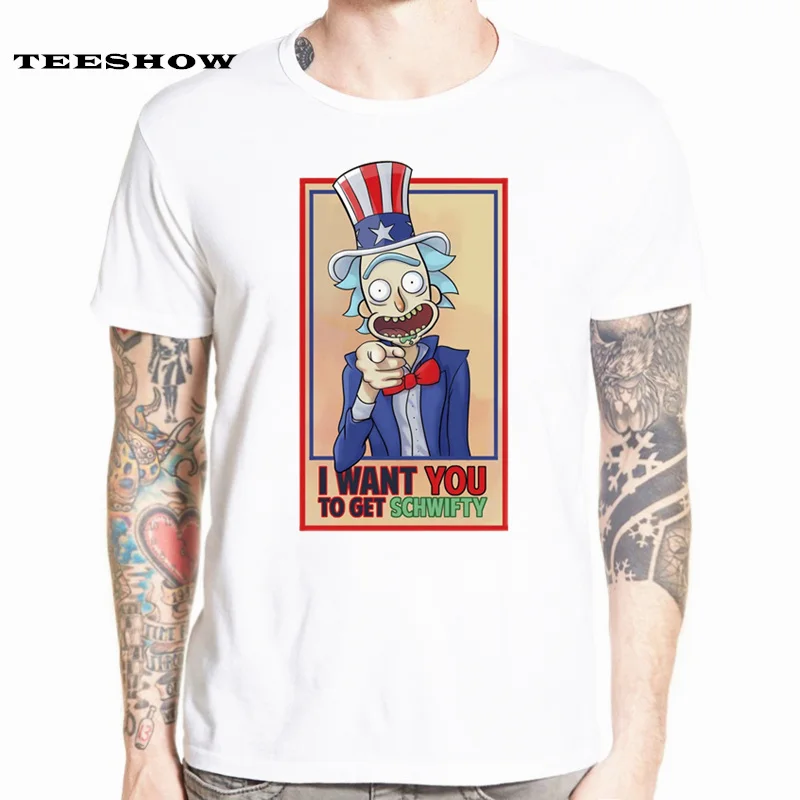 Футболки Rick And Morty для мужчин и женщин с героями мультфильмов футболки забавным