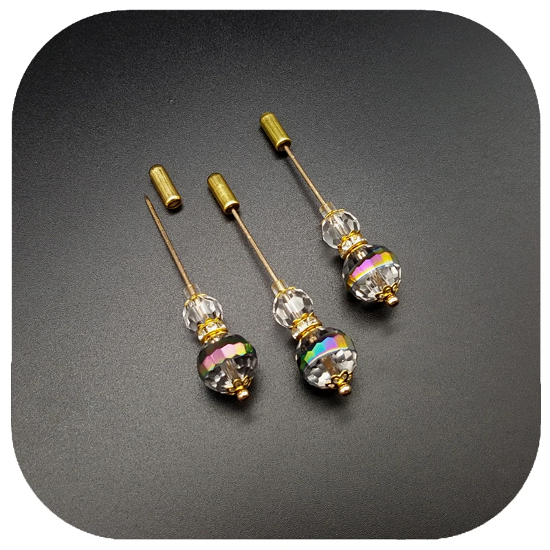 

New Arrival Shiny Crystal Beads Lapel Pin&Hijab Pin