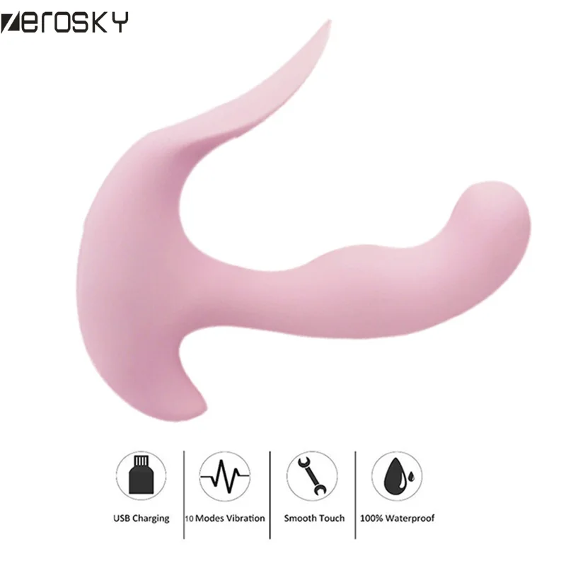 Zerosky 10 Frequency Vibrator Prostate Stimulator Anal Plug Massager Remote Control Heating Butt Sex Toys For Men | Красота и