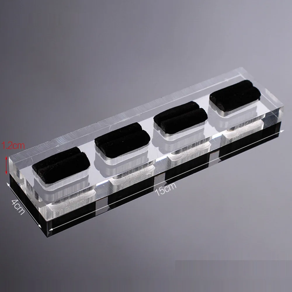 Модное акриловое кольцо на палец с 4 отделениями держатель-органайзер витрина