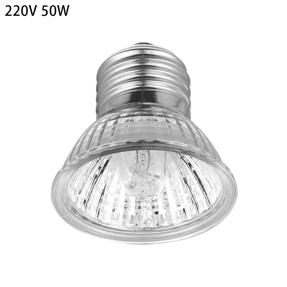 220V 50W 1 шт. ПЭТ нагревательная лампа рептилия тепловая лампа для рептилий Pet Брудер E27 UVA+ UVB 25 Вт/50 Вт/75 Вт интерьерный дизайн нагревательный светильник - Мощность в ваттах: 220V 50W