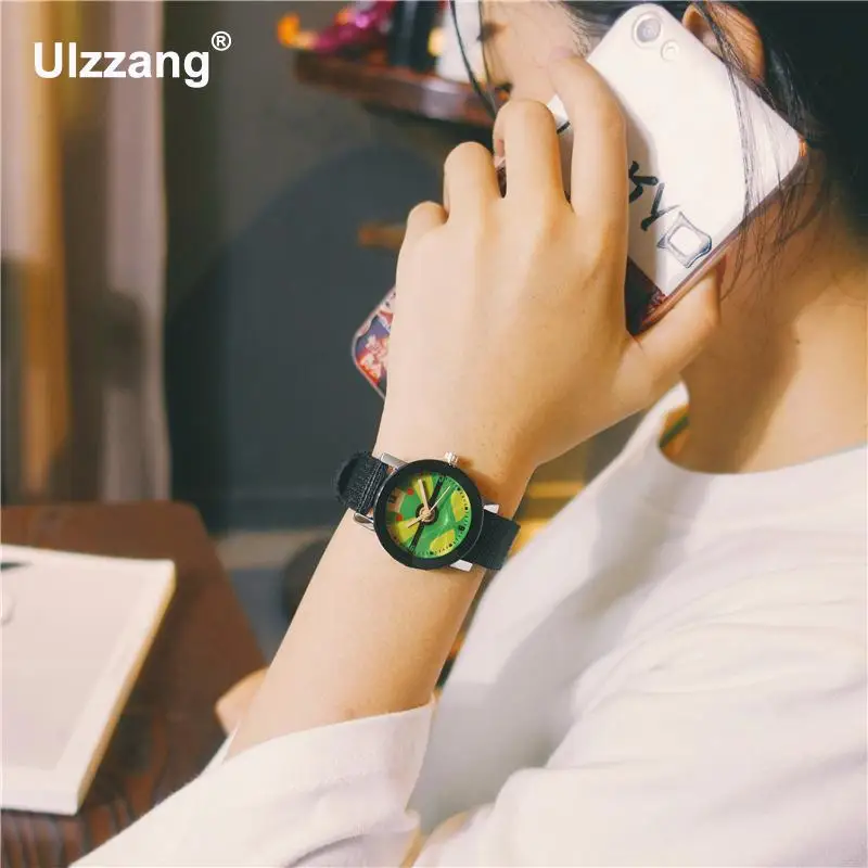 Наручные часы Ulzzang Poke модные повседневные аналоговые кварцевые с шариковой
