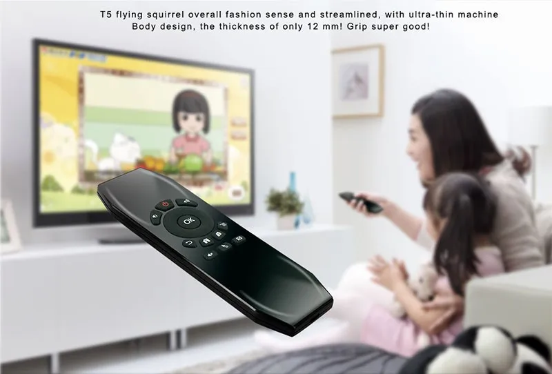 T5 Mic 2,4G Беспроводная воздушная мышь с микрофоном Голосовая Универсальная клавиатура дистанционного управления ИК-обучения для Android tv Box PC T3