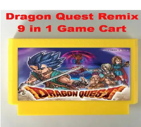Игровой картридж Dragon Quest Remix 9 в 1 FC60Pins I.II.III.IV Warrior I.II.III.IV|cartridge|remixcartridge game |
