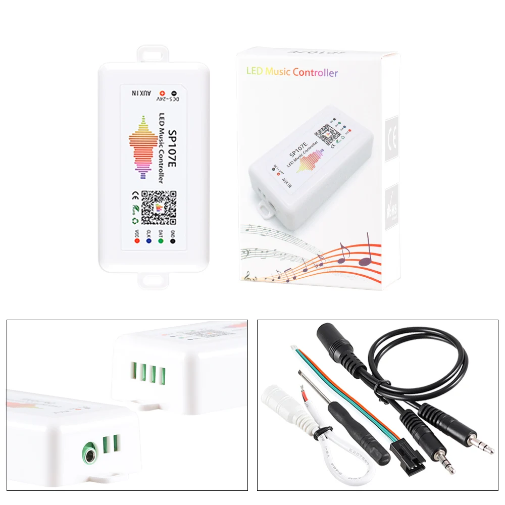 Светодиодный контроллер Bluetooth управление музыкой Pixel IC SPI Phone APP для WS2812 SK6812 SK9822 RGBW