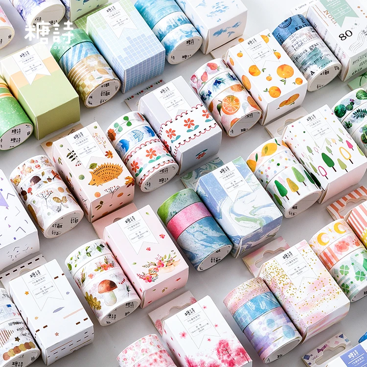 60 шт./лот декоративная бумажная Маскировочная лента washi tape|Офисный скотч| |