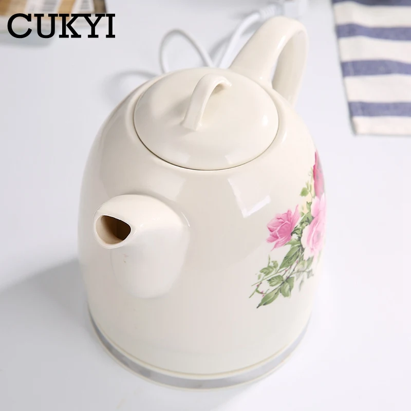 CUKYI 1.0L Электрический Керамический Чайник со съемным основанием и защитой от закипания kicthen инструменты для домашнего здоровья