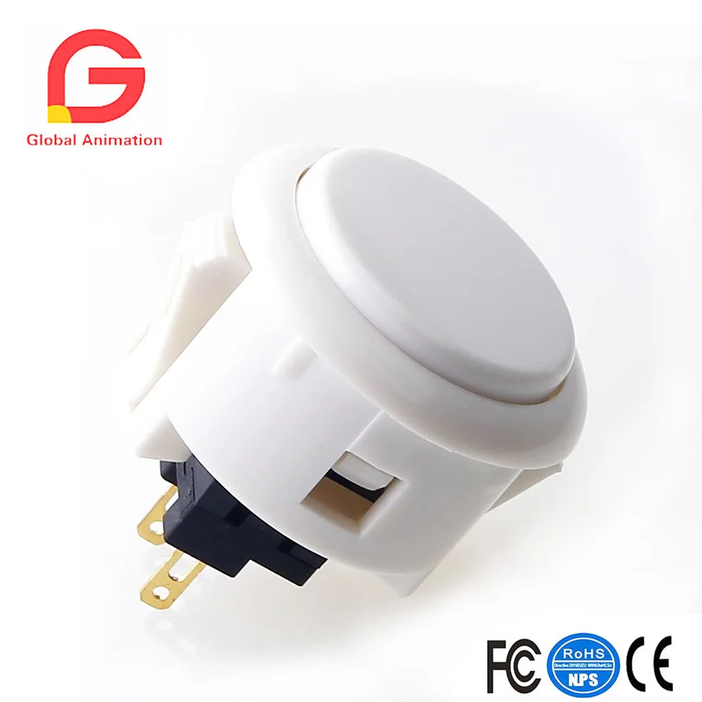 Sanwa 12 шт./лот OBSF 30 аркадная кнопка (Mad Zats SF4 Tournament & Mayflash F300 Compation) белый|Игры с