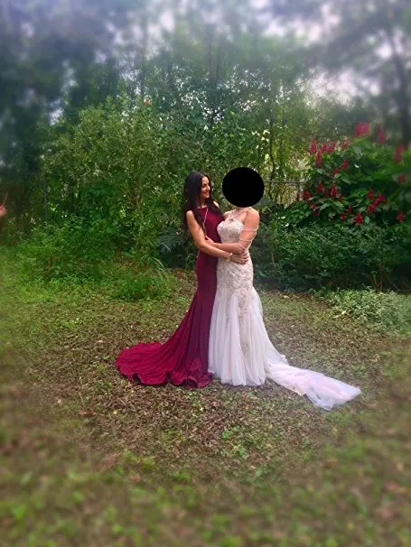Виноград Джерси Русалка сексуальные платья для выпускного вечера V Back Robe de bal longue