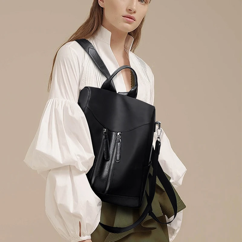 Glorria Luxury Anti Thef Backpack Women Leather Bag Designer Brand Bagpack for Girls Big Book Female Fur Hairbal | Багаж и сумки