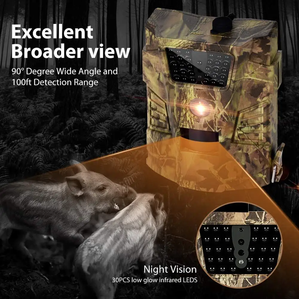 Suntekcam HT 001B Trail камера обновленная 14MP 30 шт. Инфракрасные светодиоды 850nm охотничья