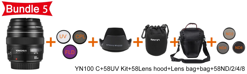 Новинка Yongnuo YN100mm F2 Средний телеобъектив для камеры Canon EOS Rebel AF MF 5D4 1300D 800D 760D 750D 77D 60Da 5Ds R