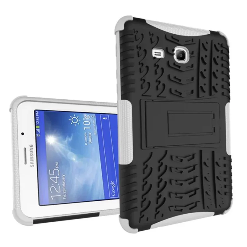 T110 защитный чехол для Samsung Galaxy Tab 3 Lite 7 0 планшета задняя крышка с подставкой TPU PC