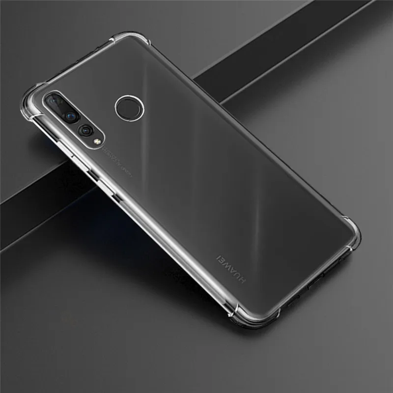 Qosea чехол для huawei Y6 Y7 2019 ультратонкий прозрачный тонкий силиконовый мягкий бант