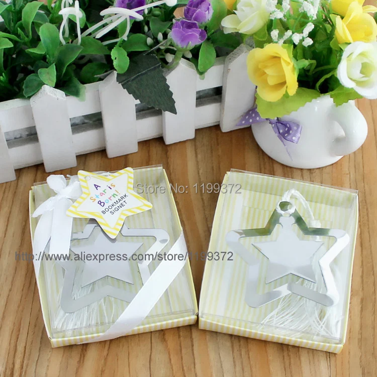 200 шт. Звезда родилась из нержавеющей стали металлические закладки для книг Baby