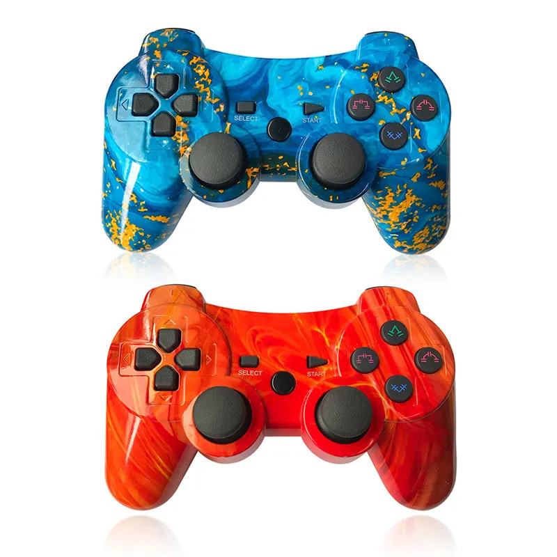 2Packs Для sony PS3 контроллер 2,4G беспроводной Bluetooth для Playstation 3 контроллер для Dualshock4 Вибрационный Джойстик Геймпад - Цвет: 2Packs