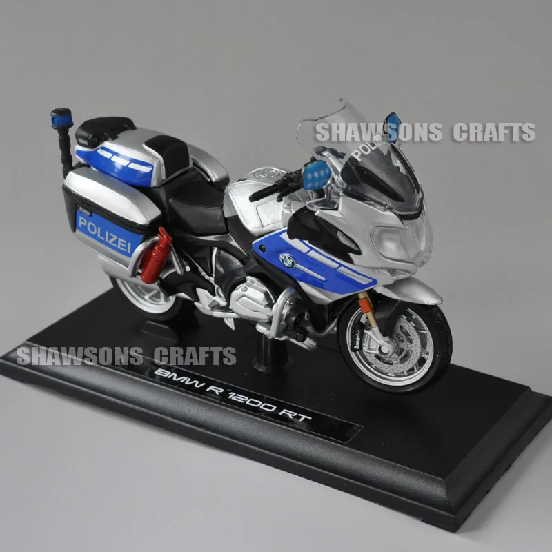 Литая модель игрушки Maisto 1:18 R1200 R 1200 RT полицейский Мотоцикл миниатюрный велосипед копия