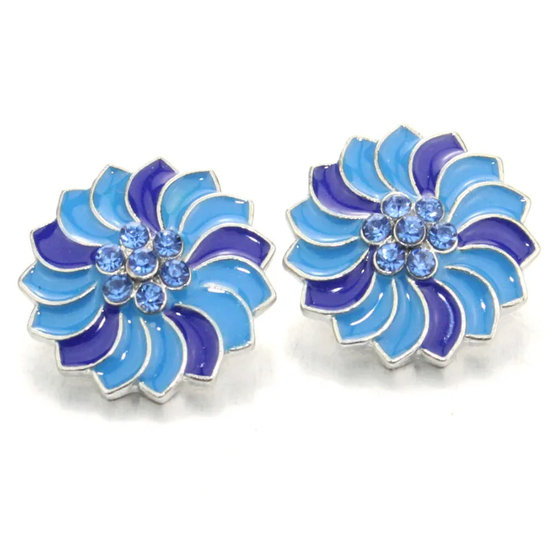 6 Colour flower Mix 10pcs/lot delicateness snap jewellery paint buttons 18mm bracelets for women 010202 | Украшения и аксессуары