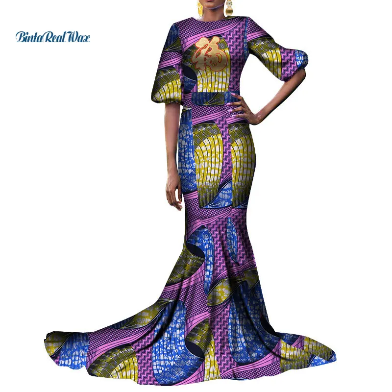 Африканский принт платья для женщин в африканском стиле фут Анкара с леопардовым