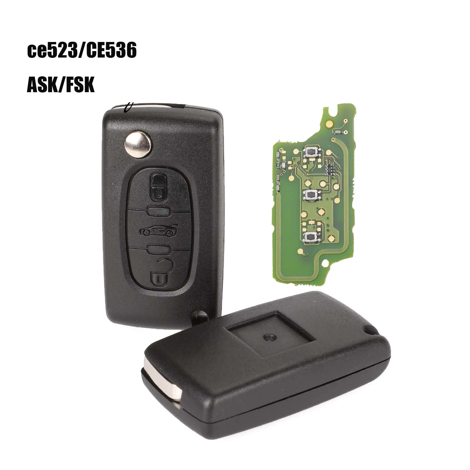 Jingyuqin 433 МГц спросить FSK ключ для peugeot 207 307 407 208 308 408 607 для CITROEN C1 C2 C3 C4 C5 Berlingo; Picasso CE0523 Ce0536