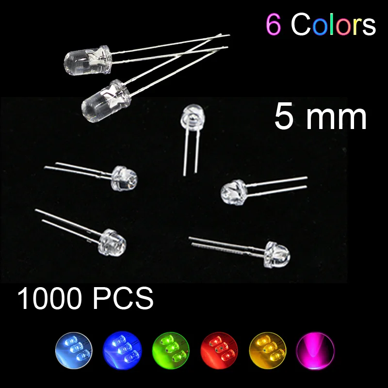 1000pcs излучающие светодиодный диоды для подавления переходных скачков напряжения