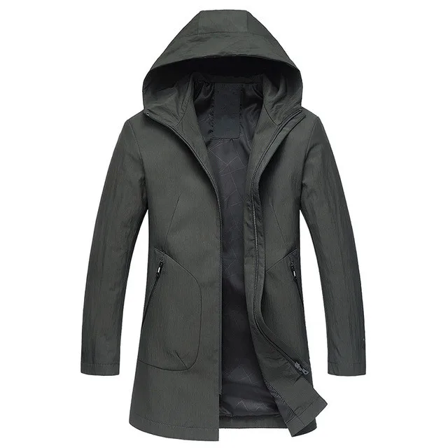 

2019 spring New style Overcoat Men's fashion trench coat jacket mens casual coats jackets Classic Outerwear men windbreak M-4XL