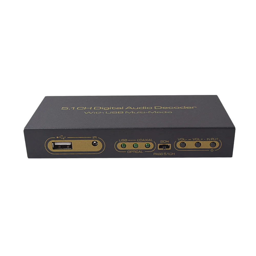 Цифровой аудио декодер с USB Мультимедиа DTS AC3 цифровой SPDIF Toslink/коаксиальный до 5.1ch