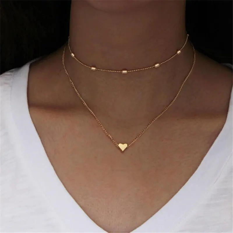 Колье ZCHLGR для женщин Золотая и серебряная цепочка ожерелье с подвеской в виде