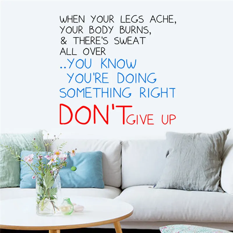 Черный синий красный не оставляйте вдохновение слова цитаты домашний декор