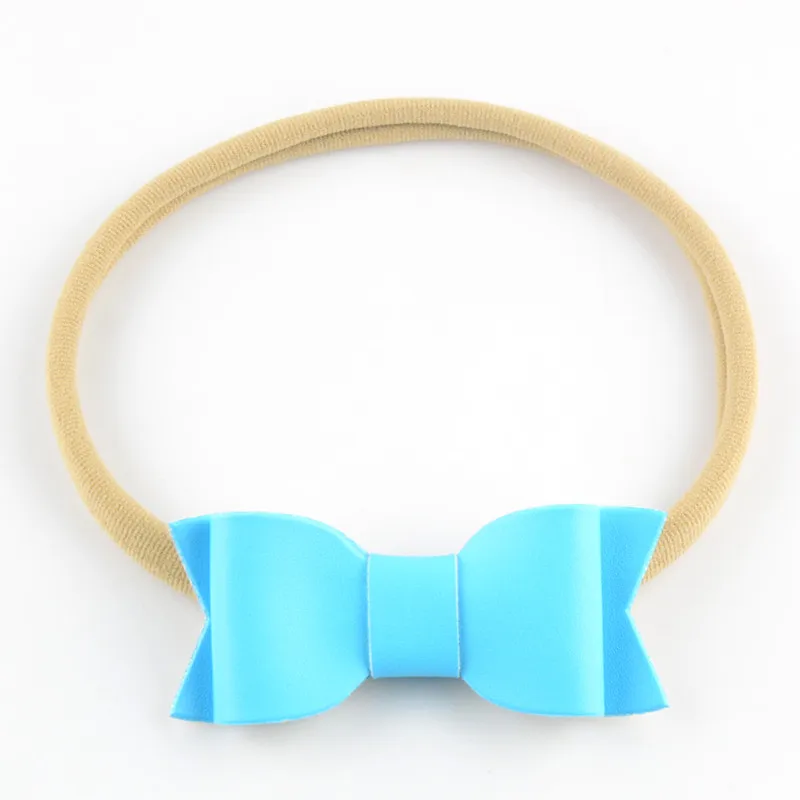 Повязка на голову из мягкой синтетической кожи с бантом 40 шт./лот |