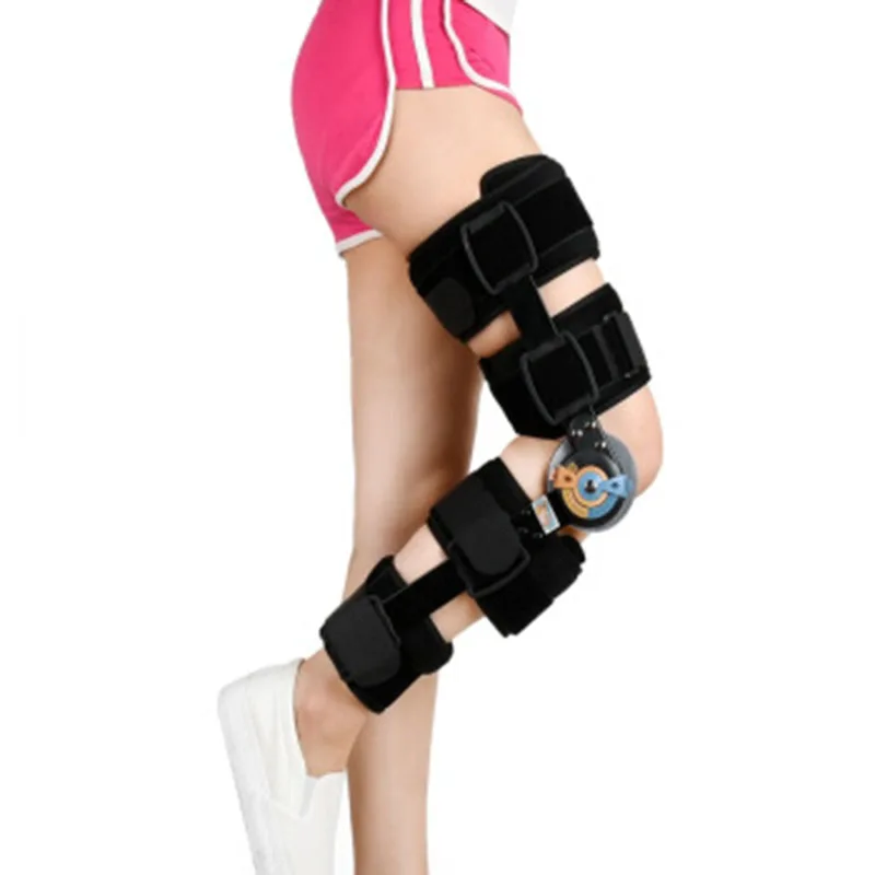 Регулируемый коленный сустав с фиксированными креплениями для защиты от переломов, растяжений связок и послеоперационной реабилитации J2258.