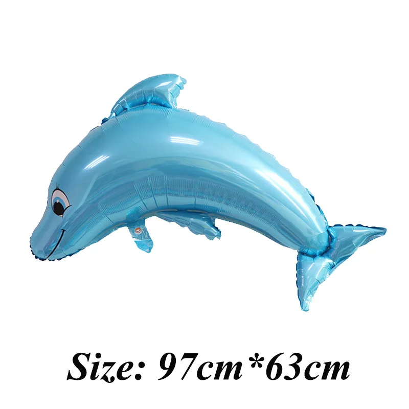 Big dolphin 1 шт. большие воздушные шары в виде рыб и животных на день рождения Акула Омар осьминог надувные игрушки морские украшения для тематических вечеринок душ детская игрушка - Color: Big dolphin