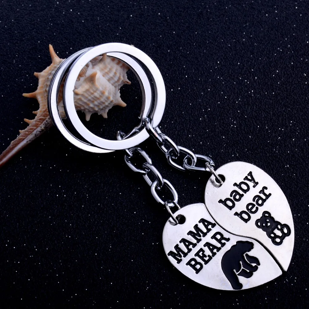 Любовь Разбитое Сердце Медведь 2 шт./компл. мать подарки для папы брелок с