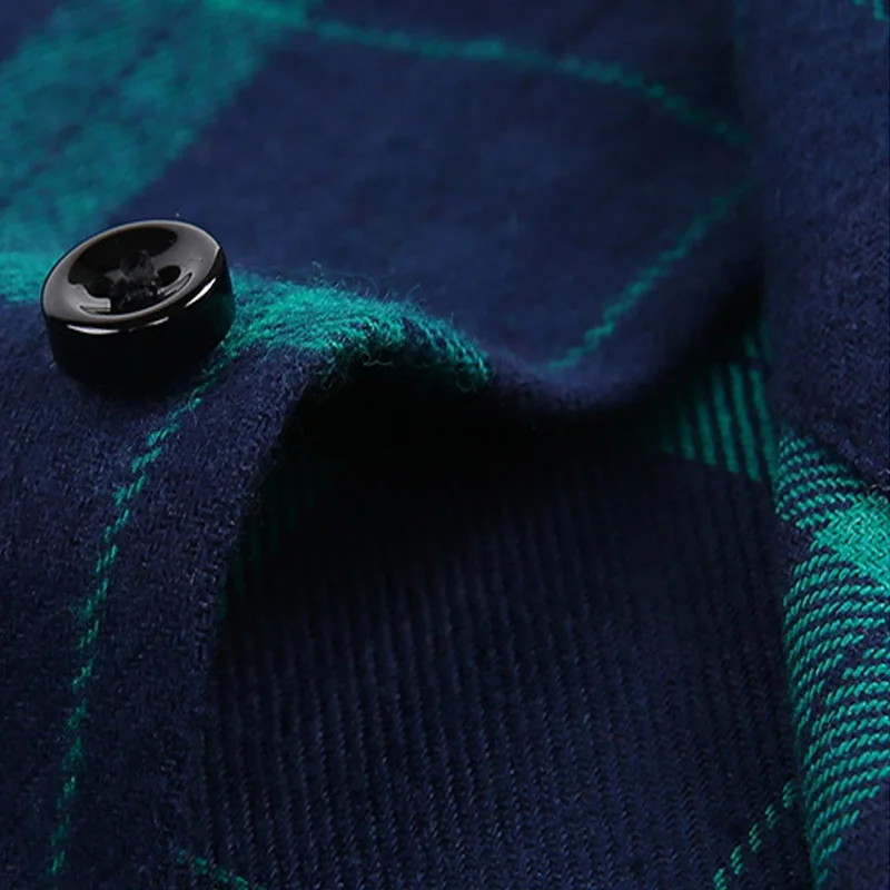 Корейский стиль Мужская Фланелевая рубашка в клетку весна осень хлопковая ткань