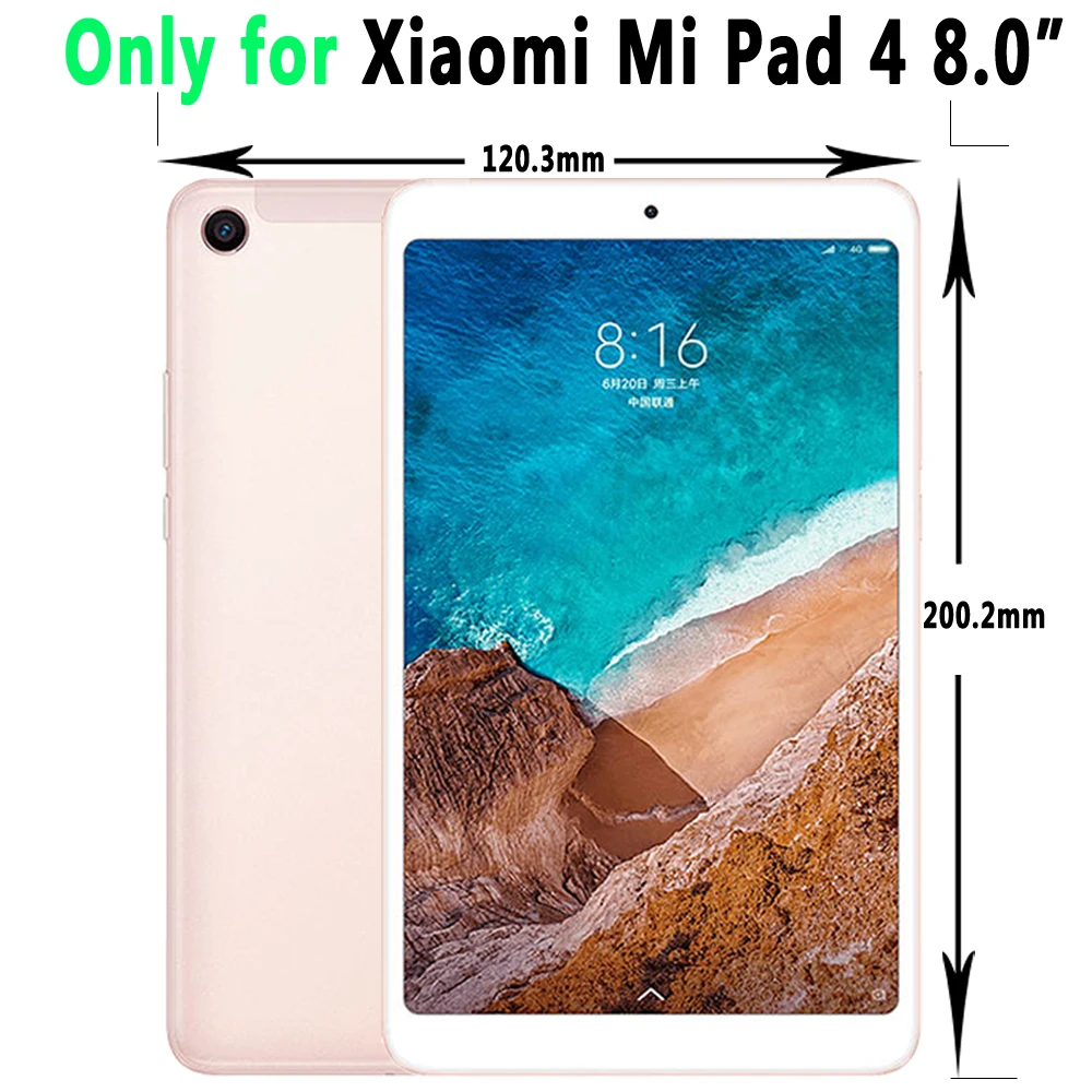 Премиум кожаный тонкий смарт Спящий просыпающийся флип чехол для Xiaomi Mi Pad 4/MiPad 4 8 0