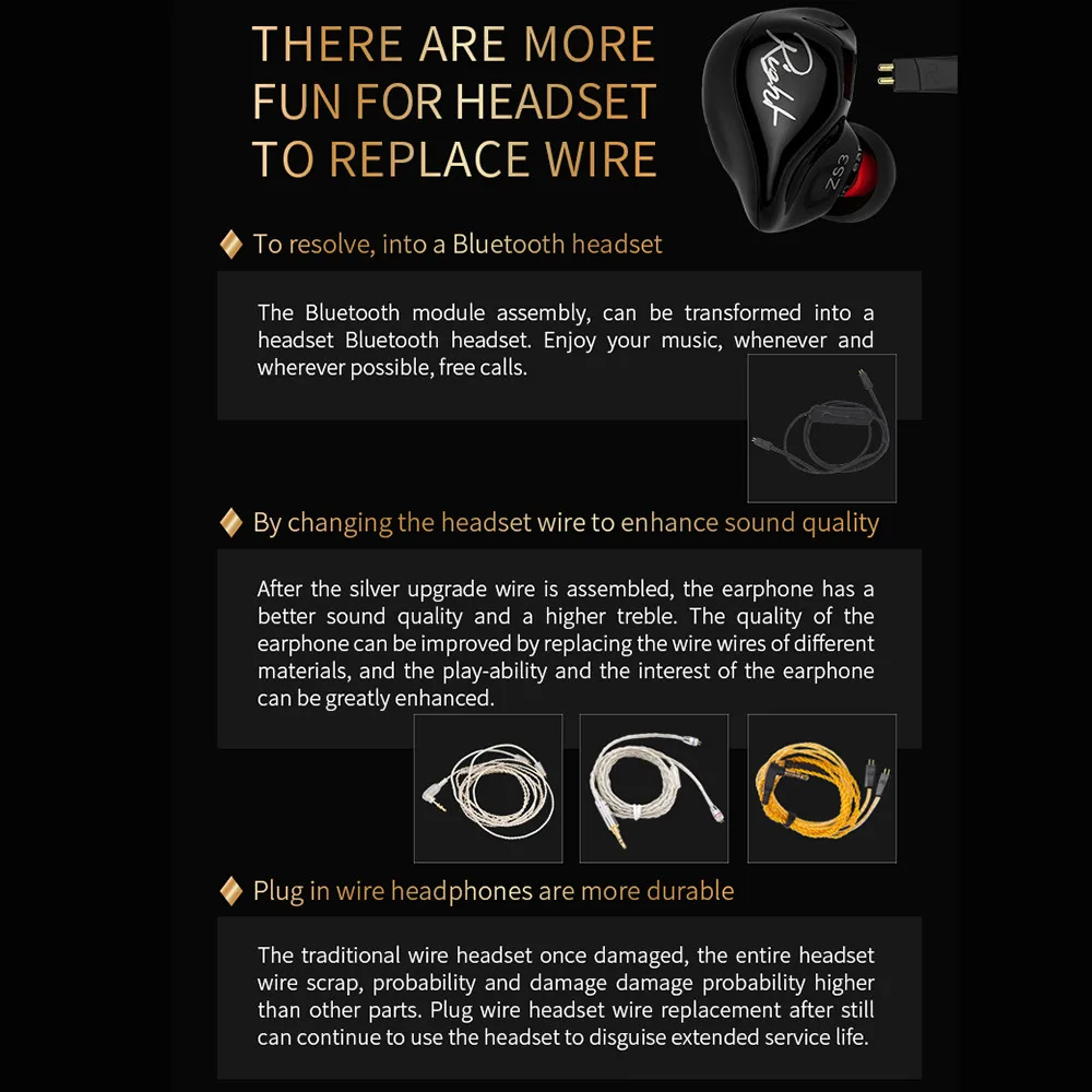 KZ ZS3 Универсальные наушники-вкладыши, двойные басы, HIFI наушники, гарнитура для телефона, для iphone, высокое качество, 0J, Прямая поставка